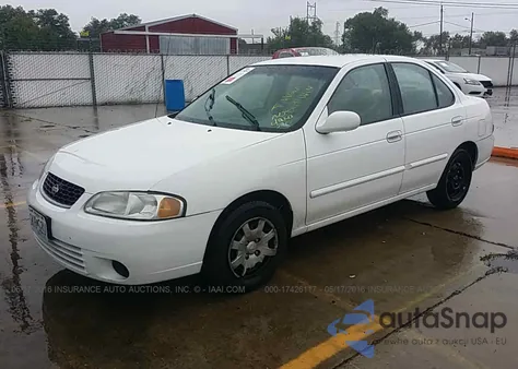 2001 Nissan Sentra Xe/Gxe z USA, uszkodzony, nr VIN 3N1CB51D31L496652